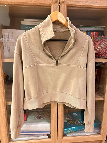 Stradi Bej Yarım Fermuarlı Sweatshirt