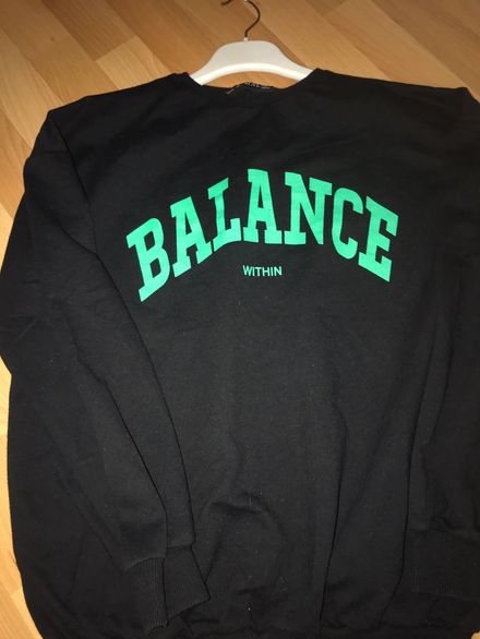Siyah Baskılı Sweatshirt