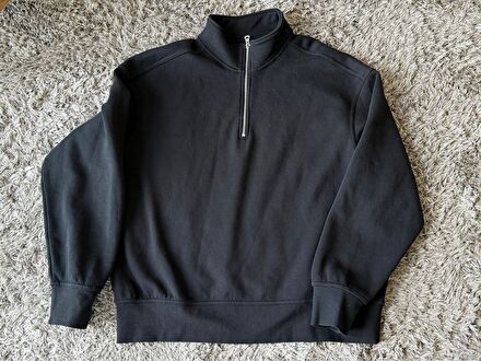 H&M Loose Fit Yarım Fermuarlı Sweat