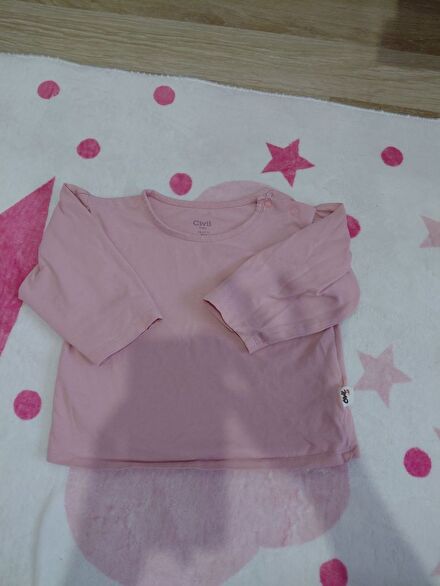 Civil Baby Pembe Uzun Kollu T-shirt