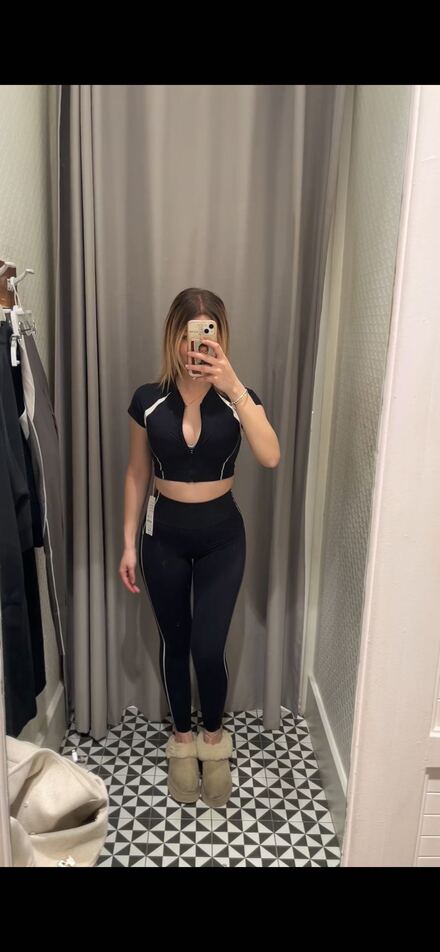 Oysho Siyah Spor Tayt ve Üst Takım