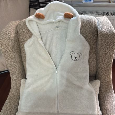 Ayıcık Desenli Polar Bebek Tulumu