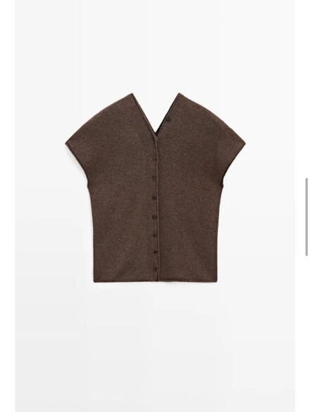 Massimo dutti Kahverengi yün Yelek