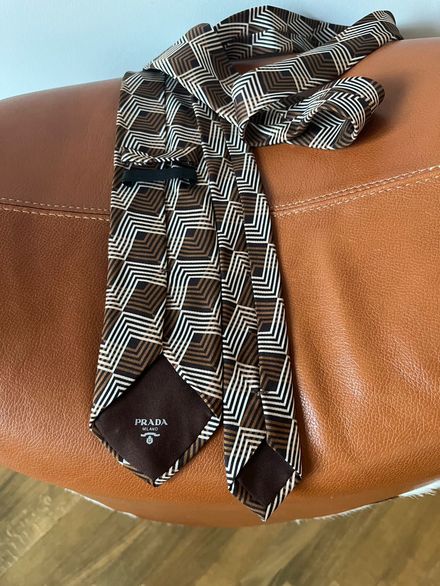 Prada Milano Geometrik Desenli Kravat
