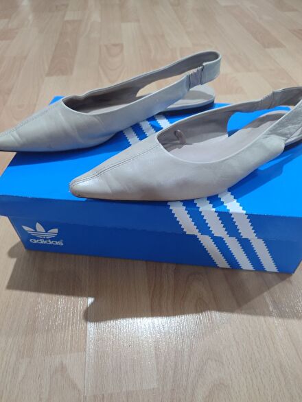 Bej Slingback Babet Ayakkabı