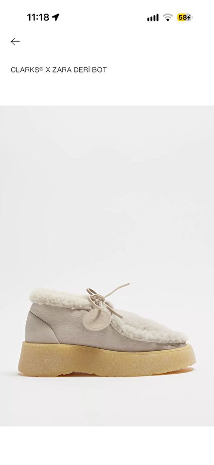 Zara Bej Süet Bot Clarks collab