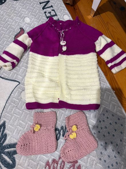 Bebek Hırka ve Patik Seti