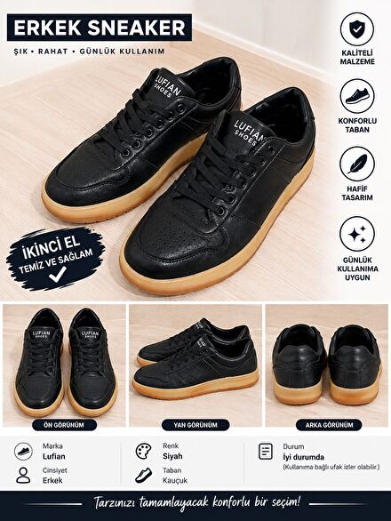 Lufian Erkek Siyah Sneaker