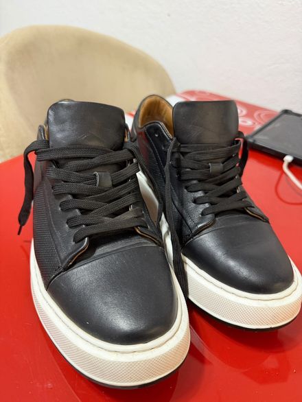 Siyah Deri Sneaker
