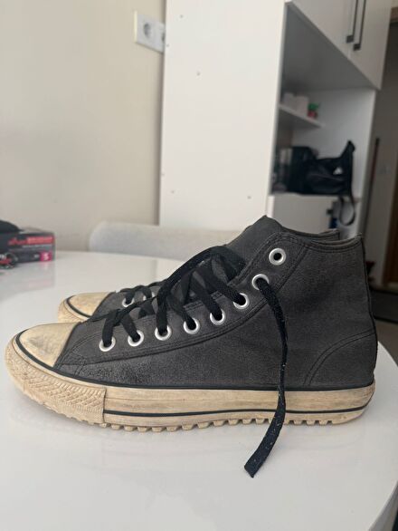 Converse deri Siyah Sneaker