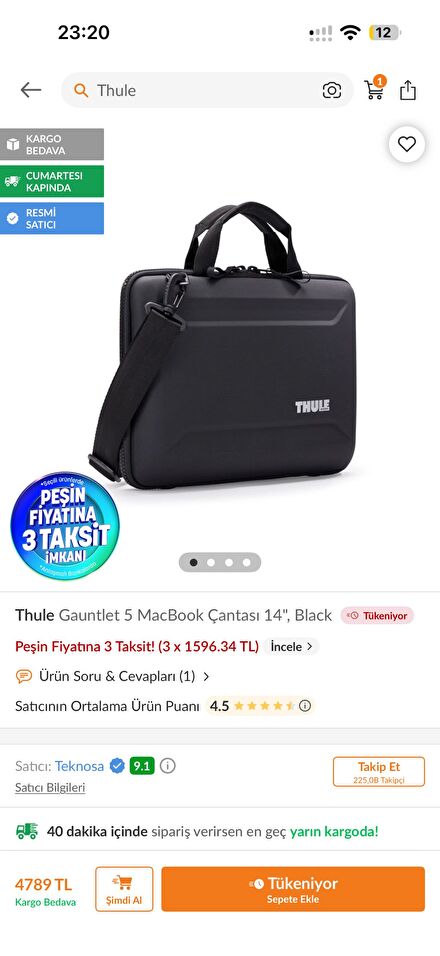 Thule Gauntlet MacBook Çantası