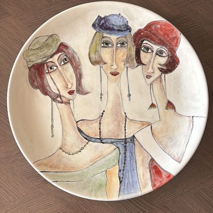 El yapimi dekoratif seramik tabak