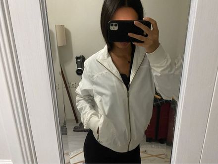Beyaz Bomber Ceket