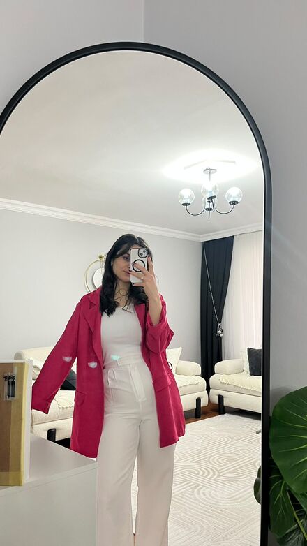 Pembe Blazer Ceket