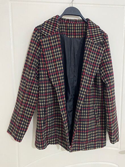 Ekoseli Blazer Ceket