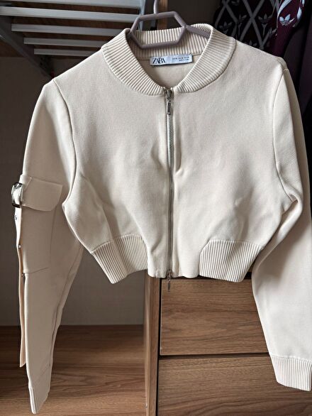 Zara Triko Krem Ceket