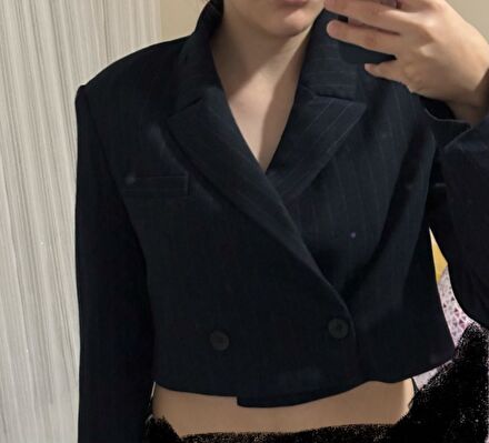 zara Çizgili Blazer Ceket