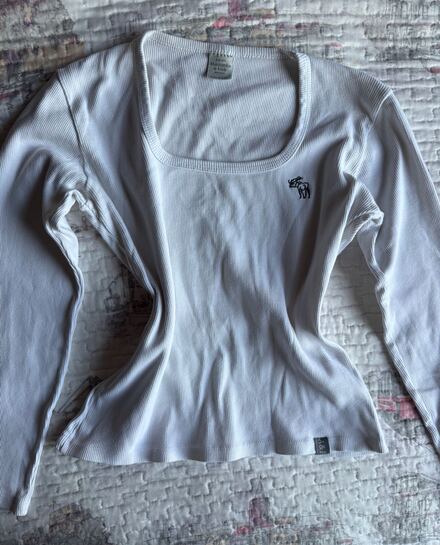 Abercrombie & Fitch beyaz bluz y2k
