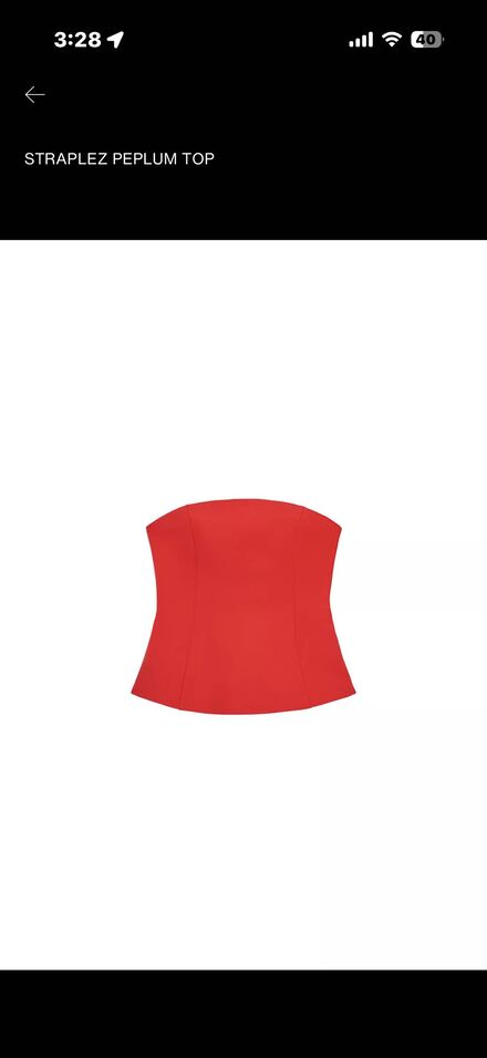 Zara Kırmızı Straplez Büstiyer