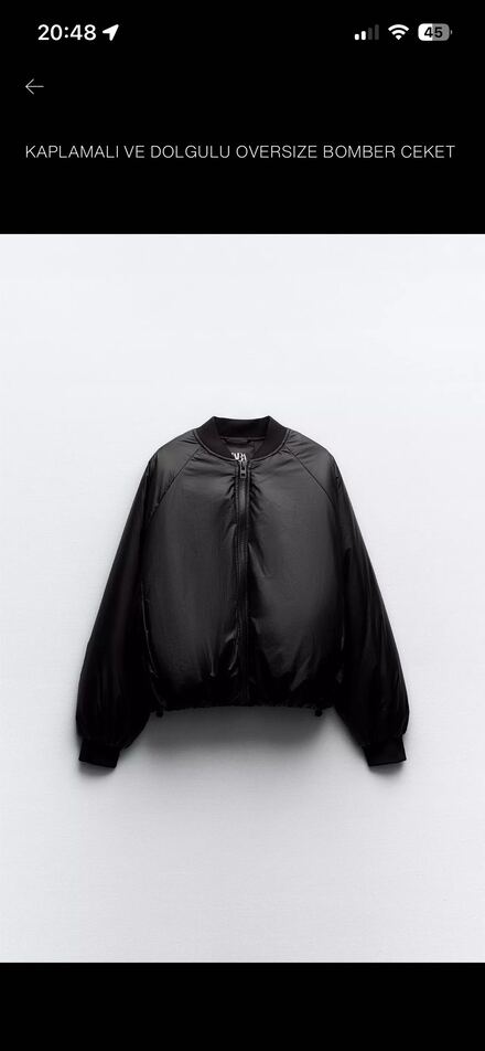 Siyah Bomber Ceket