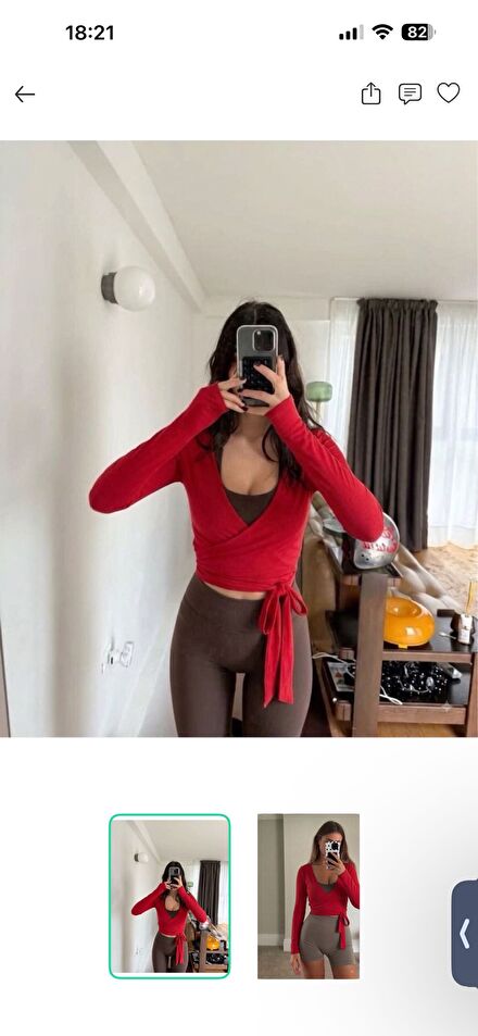 Kırmızı bağlamalı body