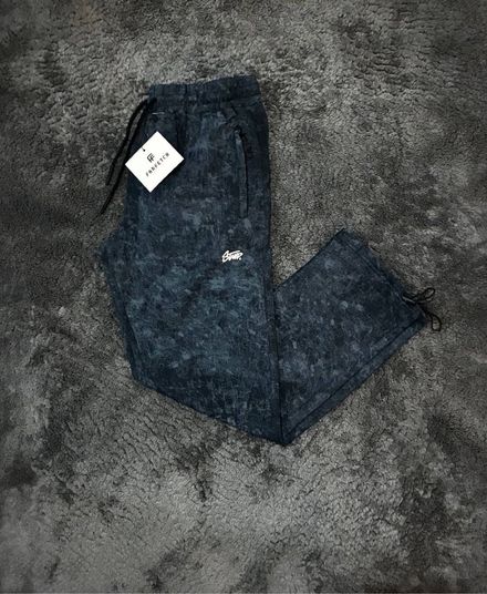 Stwd yıkamalı lacivert baggy eşofman alt