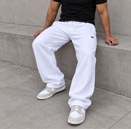 Lacoste Baggy Beyaz Eşofman Altı