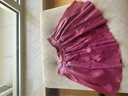 Alice&Olivia %100 Deri Pileli Etek