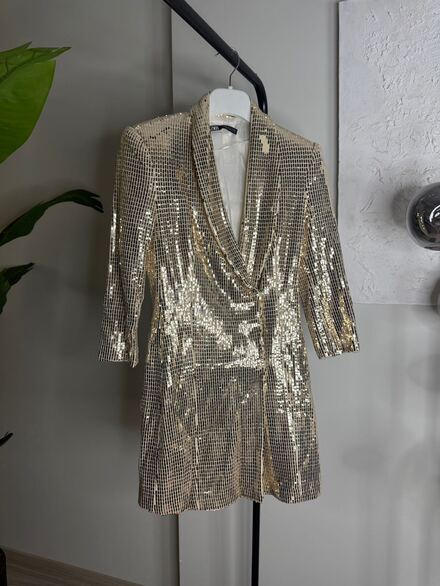 Zara Pullu Blazer Elbise