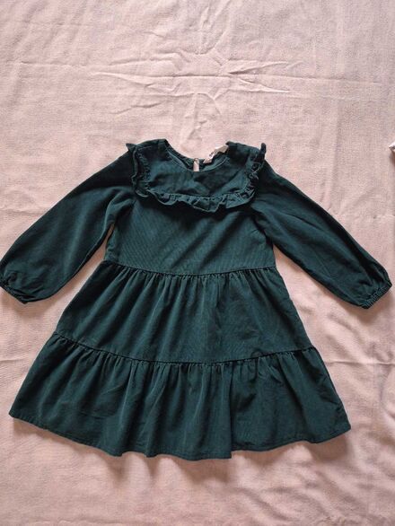 H&m uzun kollu yesil elbise