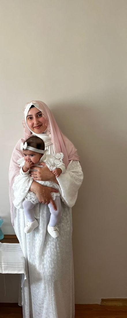 Tesettür beyaz elbise