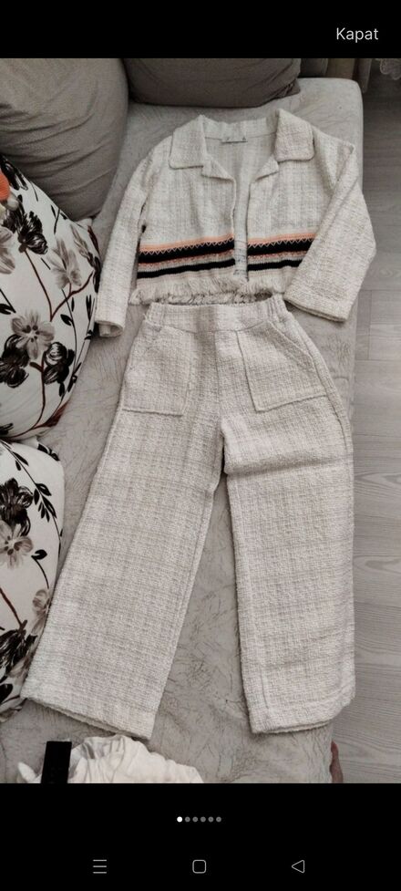 Tweed Takım Ceket ve Pantolon kız çocuk