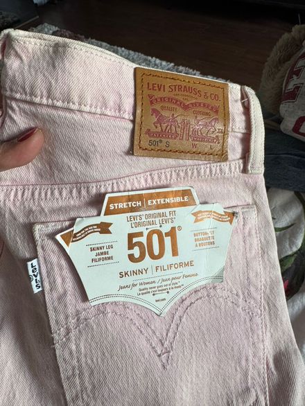 Levi's 501 Skinny Pembe Kot Pantolon
