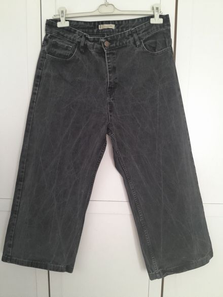 Yüksek Bel Wide Leg Jean Pantolon 44 Bed