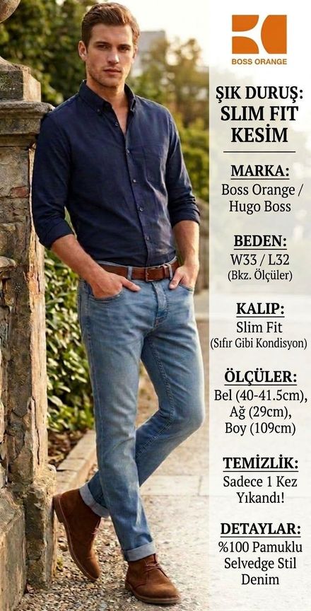 Hugo Boss Slim Fit Kot W32/L32