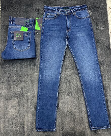 Byfuqqa Erkek Koyu Mavi Jeans