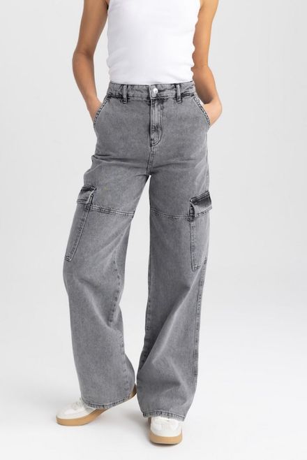 Defacto Straight Fit kargo cepli jean