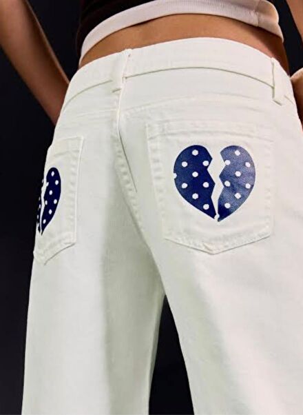 Bershka Düşük Bel Jean XS/34 ETİKETLİ