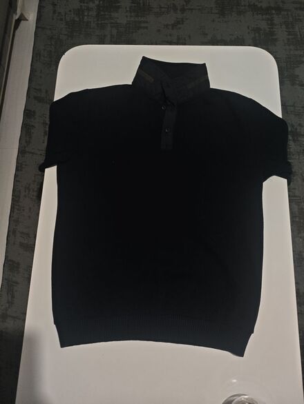 Siyah Polo Yaka Kazak
