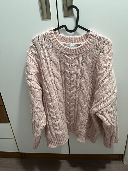 Pembe Örgü Kazak