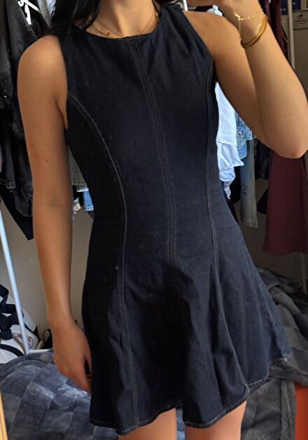 Stradivarius Lacivert Kot Elbise