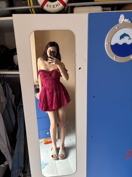 Korse Detaylı Mini Elbise