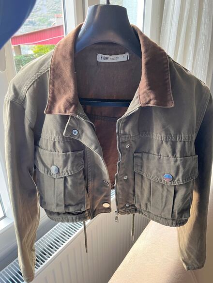 Haki Crop Ceket