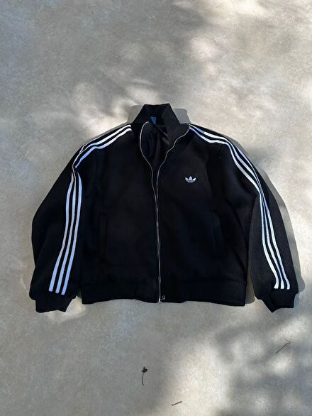 Siyah Adidas Fermuarlı Üst
