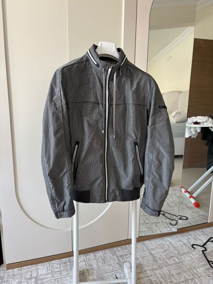 Kiğılı Gri Bomber Ceket