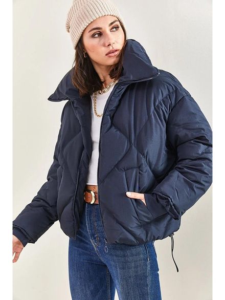 Bianco Lucci Lacivert Şişme Mont