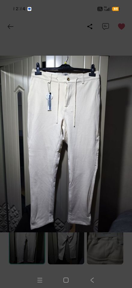 Bej Kanvas Pantolon