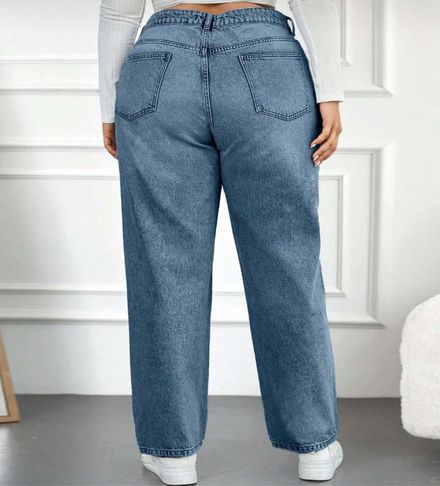 Mavi Geniş Paça Jean Pantolon