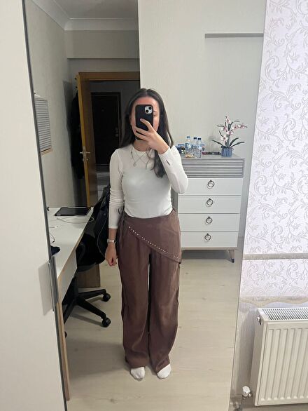 bershka pull bear fularlı Pantolon