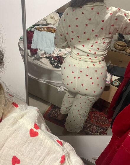 Müslin kumaş Kalpli Pijama Takımı